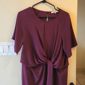 Purple dress Keyhole Neckline